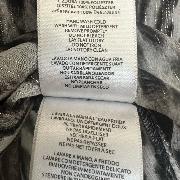 MICHAEL Michael Kors Black and Gray Sheer Leopard Print Button Down - Picture 7 of 7